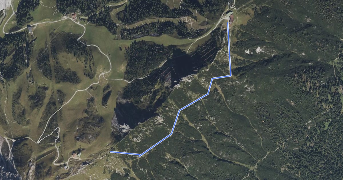 Маршрут Panoramaweg на спутниковом снимке