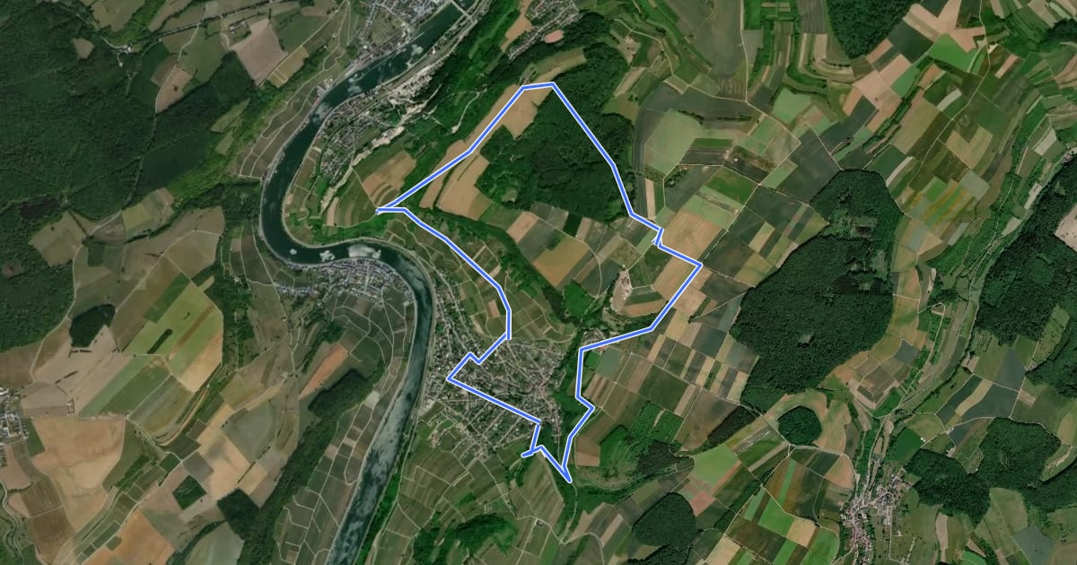 Маршрут Panoramaweg на спутниковом снимке