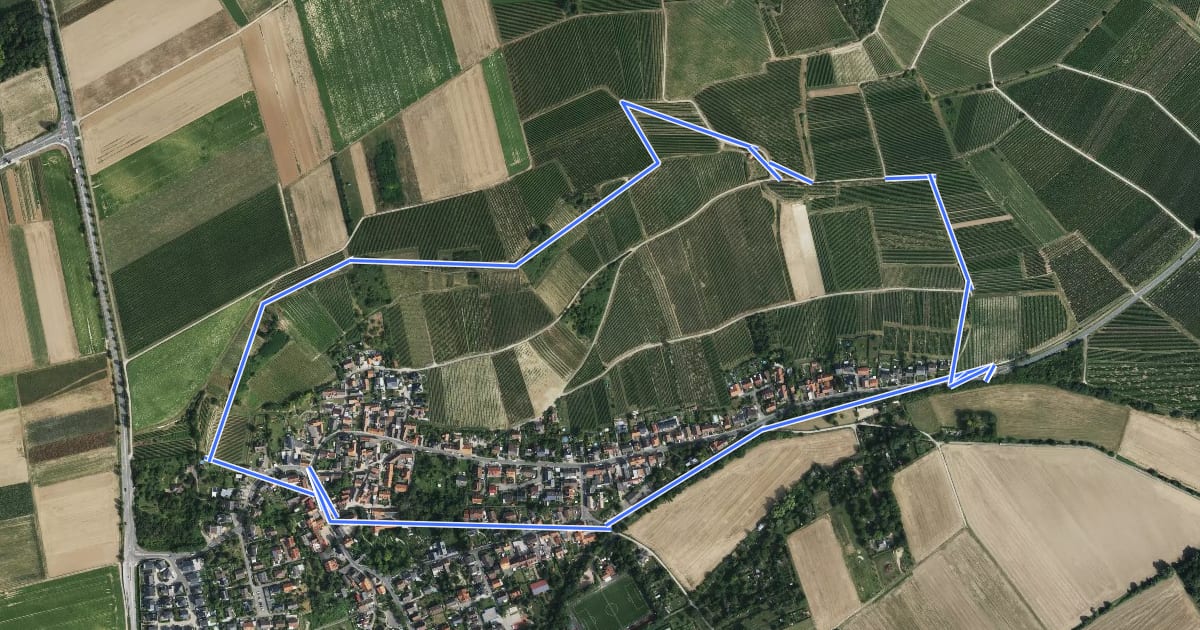 Маршрут Panoramaweg на спутниковом снимке