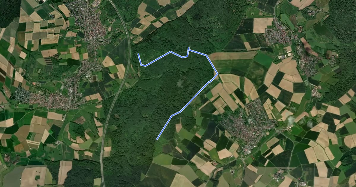Маршрут Panoramaweg на спутниковом снимке