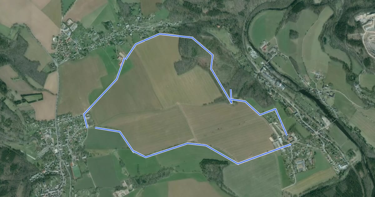 Маршрут Panoramaweg на спутниковом снимке