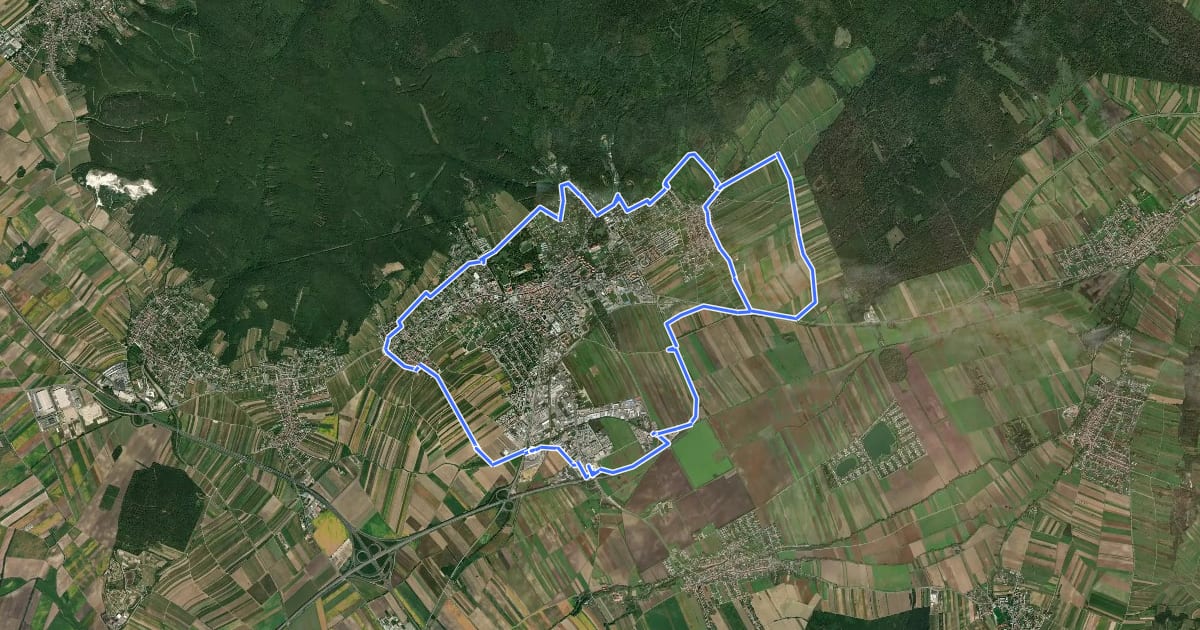 Маршрут Panoramaweg на спутниковом снимке