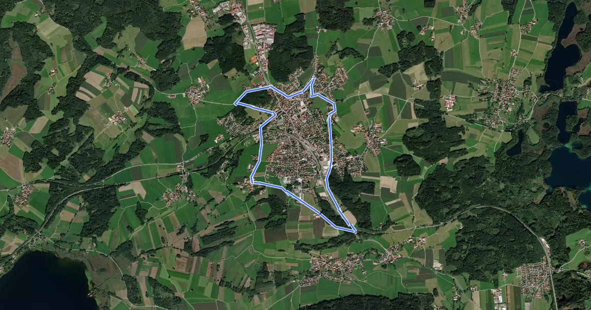 Маршрут Panoramaweg - Bad Endorf на спутниковом снимке