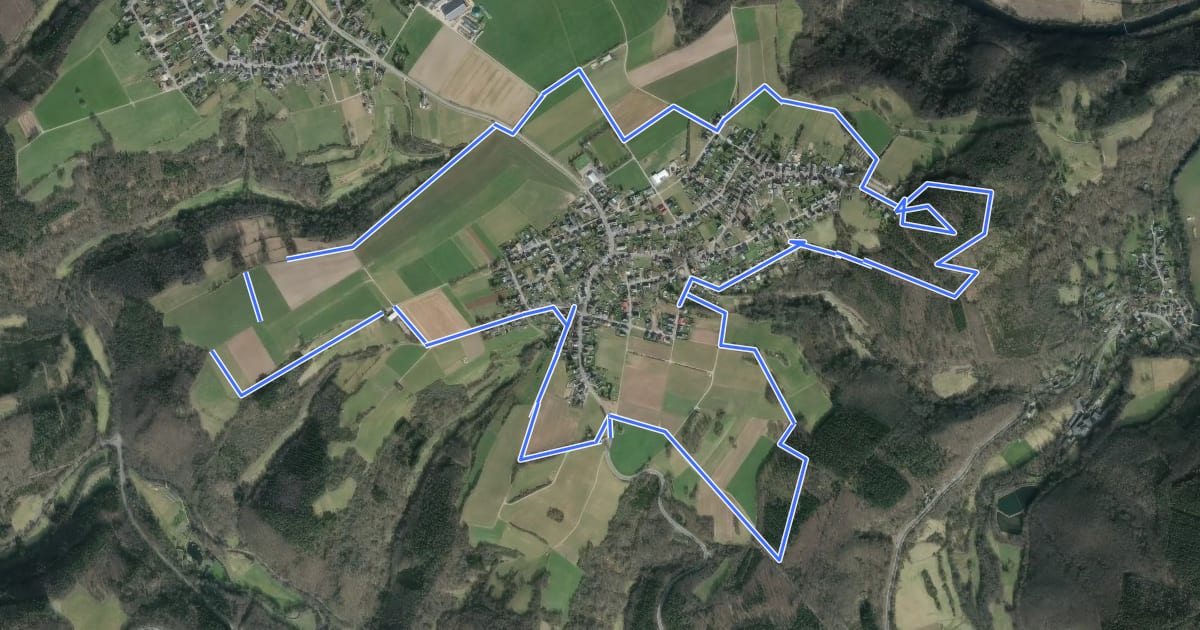 Маршрут Panoramaweg Bergstein на спутниковом снимке