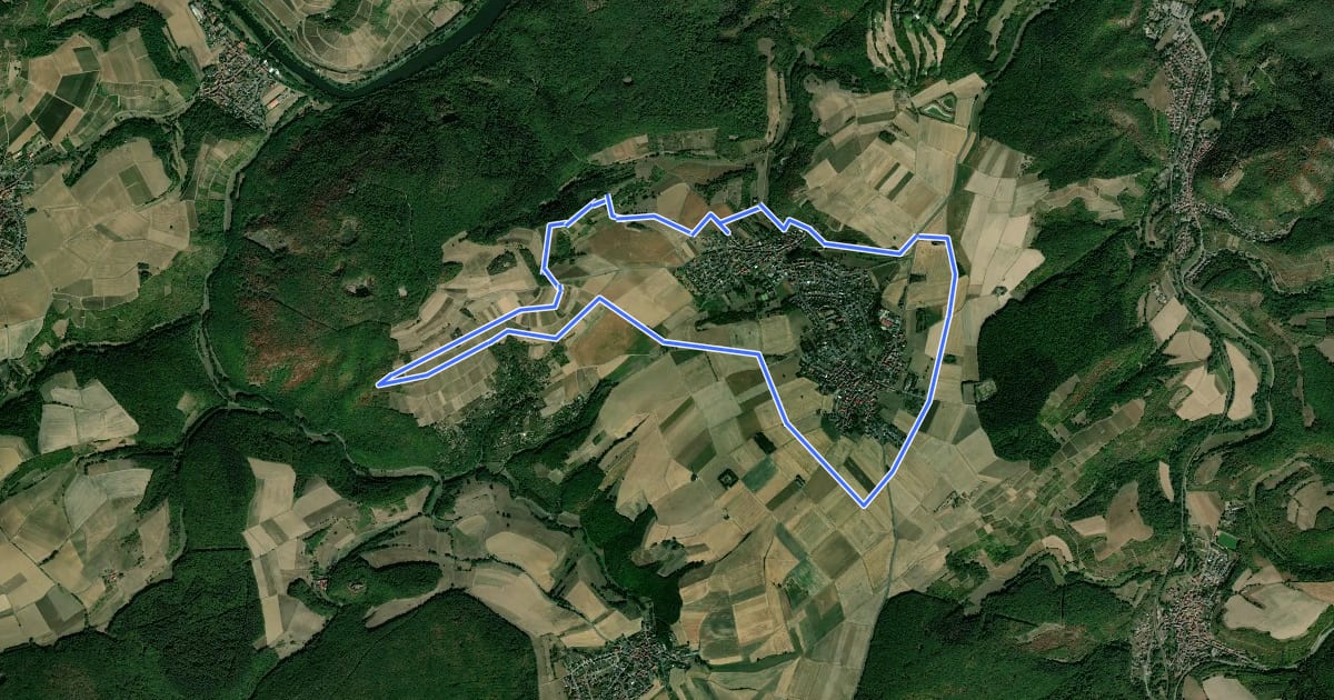 Маршрут Panoramaweg Feilbingert на спутниковом снимке
