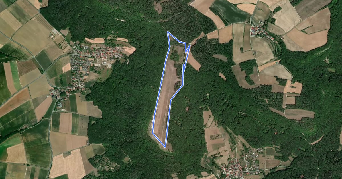 Маршрут Panoramaweg Friesener Warte на спутниковом снимке
