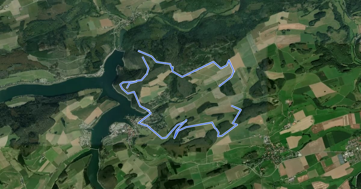 Маршрут Panoramaweg Heringhausen на спутниковом снимке