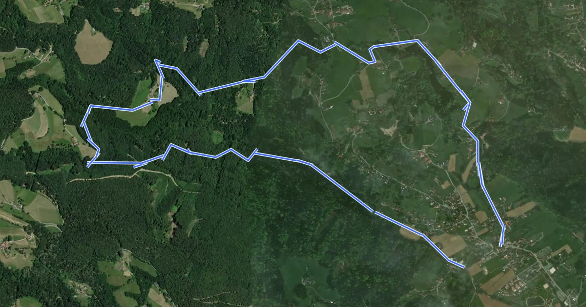 Маршрут Panoramaweg Hohenfeld на спутниковом снимке