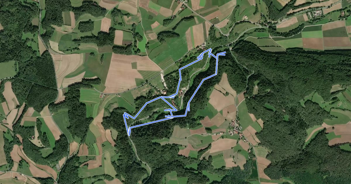 Маршрут Panoramaweg im Ailsbachtal на спутниковом снимке