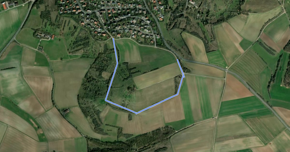Маршрут Panoramaweg Königsberg на спутниковом снимке