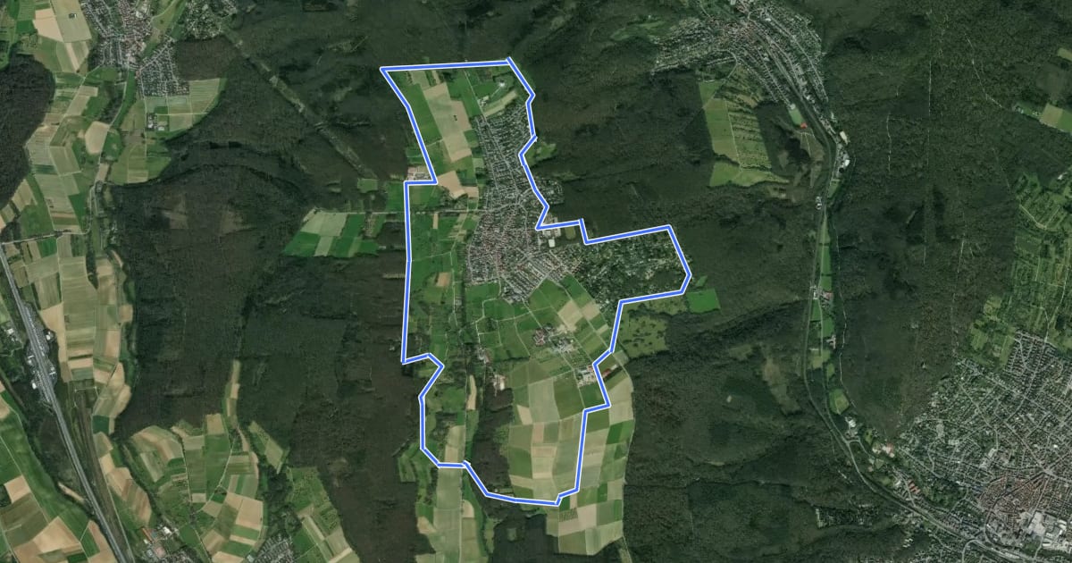Маршрут Panoramaweg Langenhain на спутниковом снимке