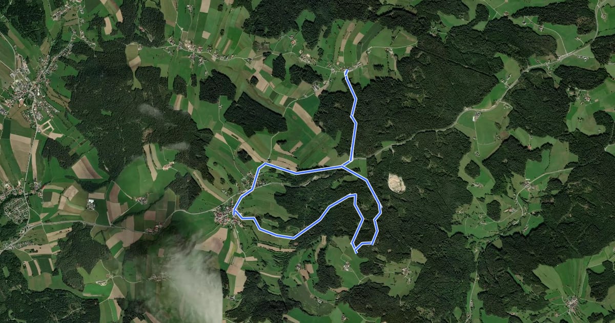 Маршрут Panoramaweg - Mitterbach на спутниковом снимке