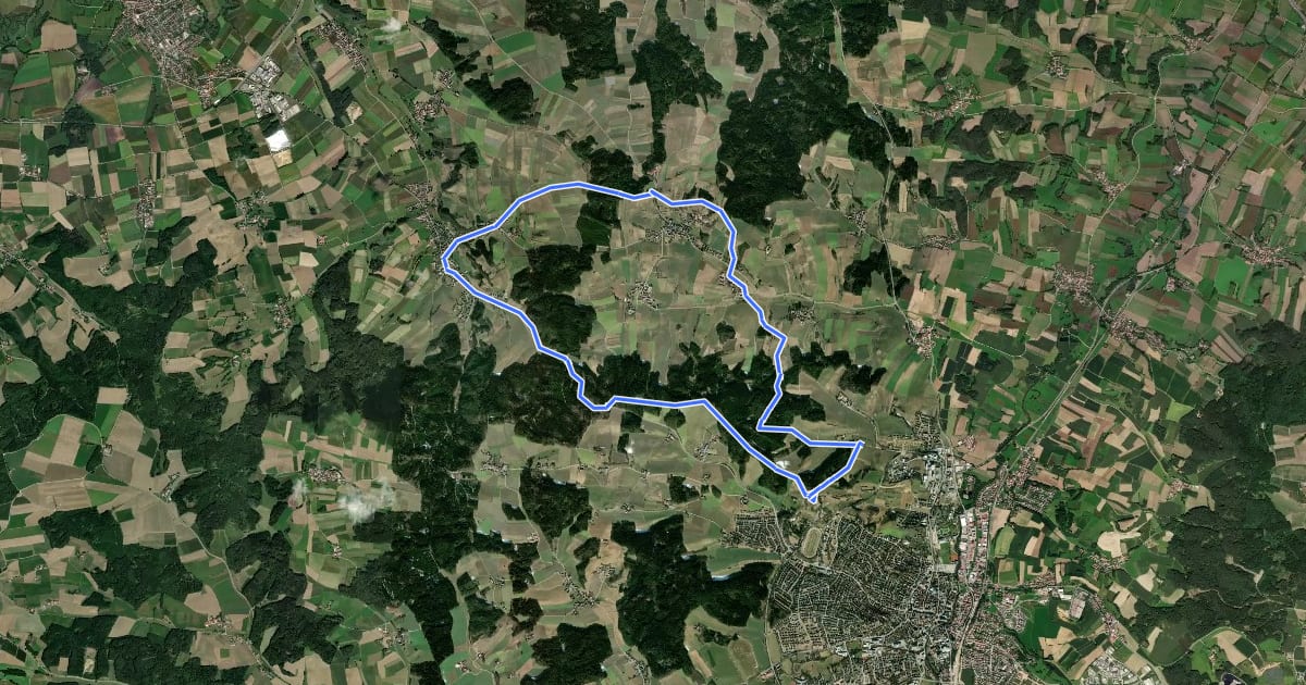 Маршрут Panoramaweg Nord на спутниковом снимке