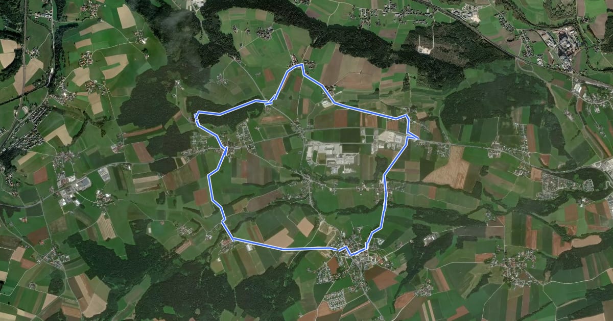 Маршрут Panoramaweg - Route A на спутниковом снимке