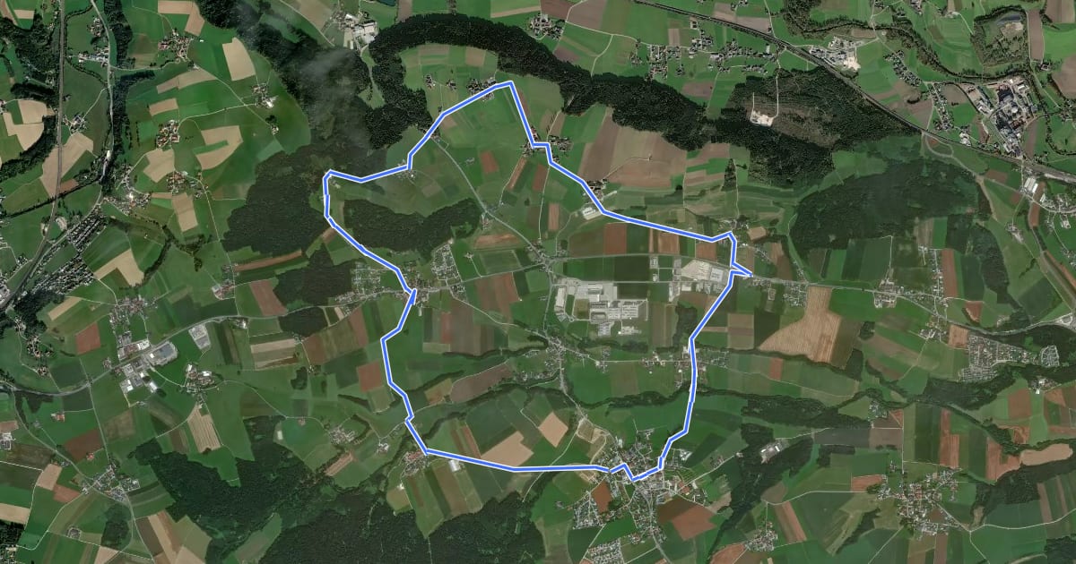 Маршрут Panoramaweg - Route B на спутниковом снимке