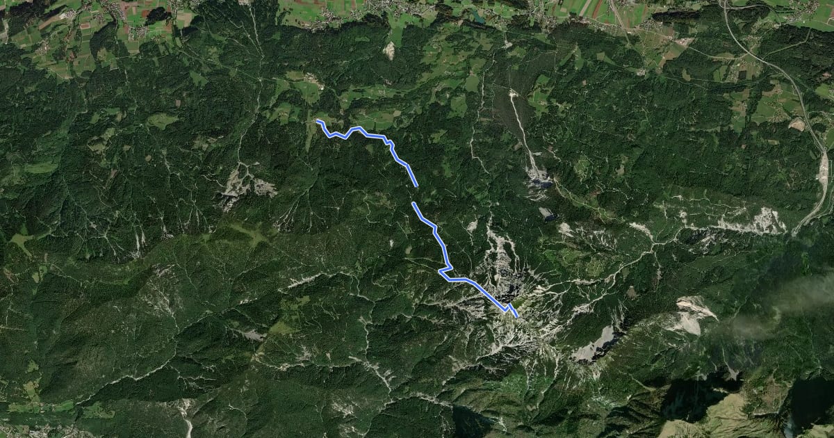 Маршрут Panoramaweg Südalpen 03 на спутниковом снимке