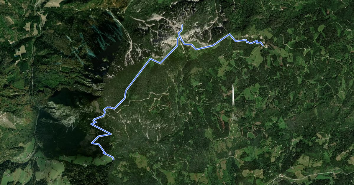 Маршрут Panoramaweg Südalpen 09 на спутниковом снимке