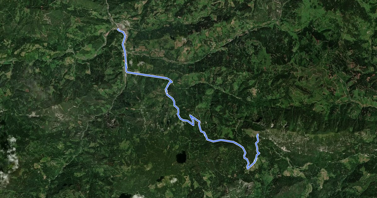 Маршрут Panoramaweg Südalpen 11 на спутниковом снимке