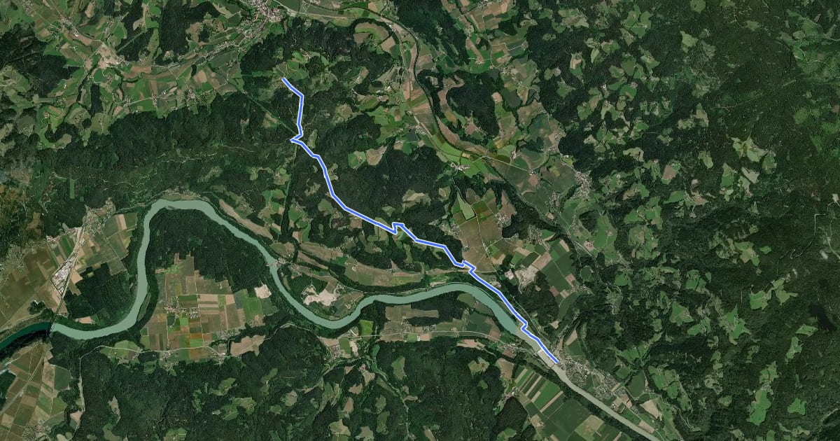 Маршрут Panoramaweg Südalpen 15 на спутниковом снимке