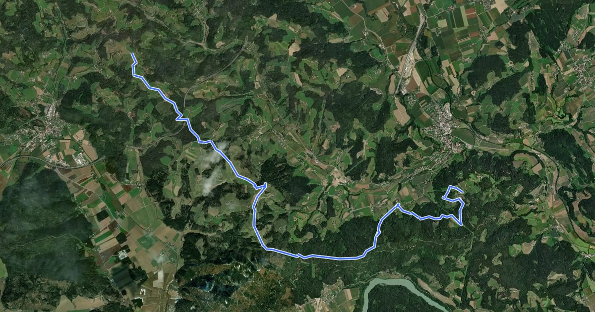 Маршрут Panoramaweg Südalpen 16 на спутниковом снимке