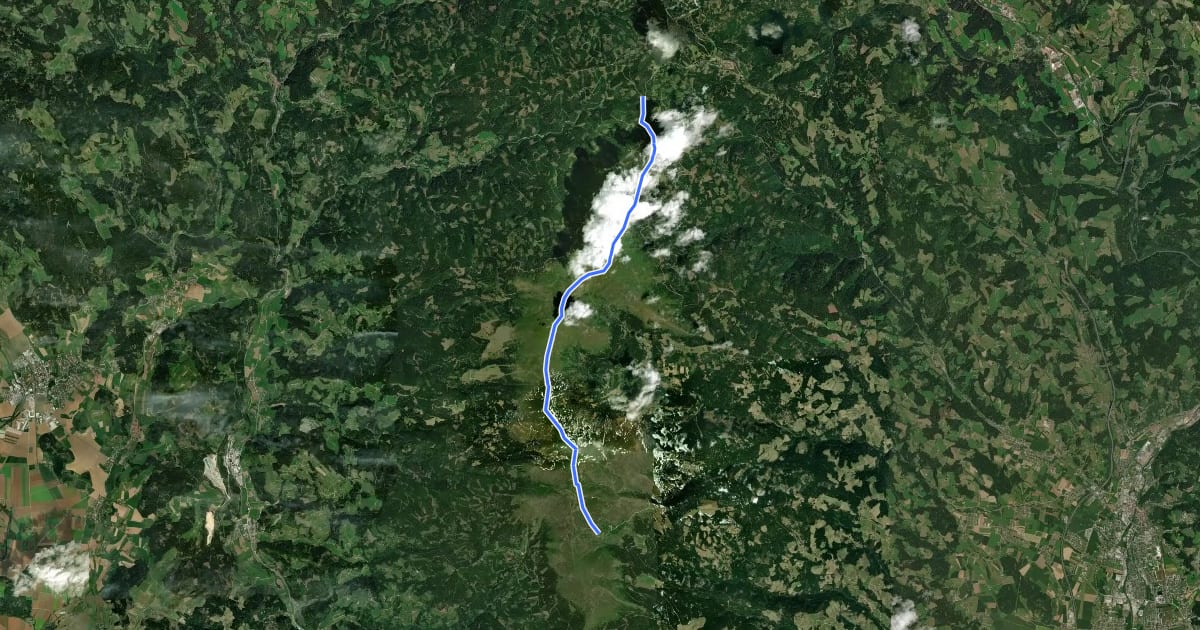 Маршрут Panoramaweg Südalpen 18 на спутниковом снимке