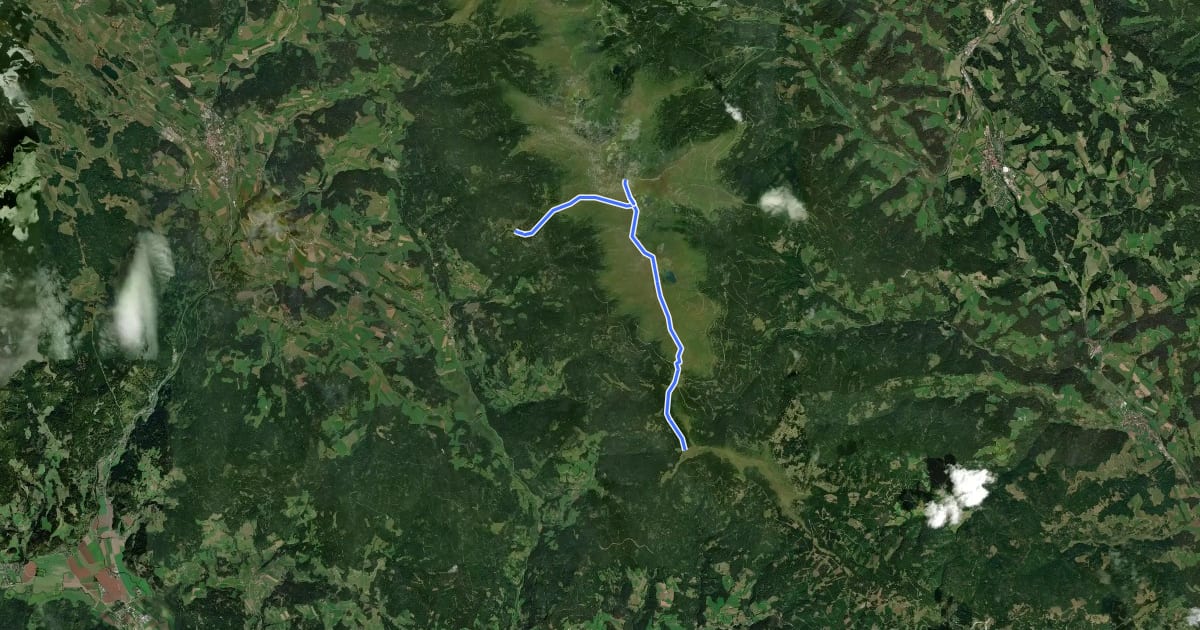 Маршрут Panoramaweg Südalpen 20 на спутниковом снимке