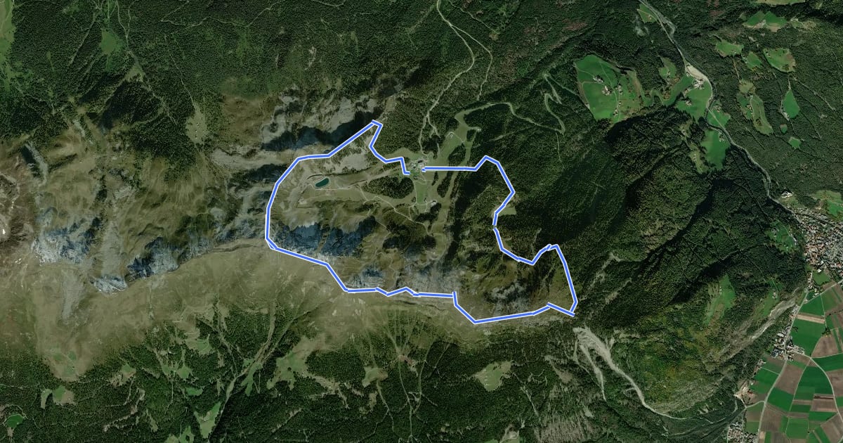 Маршрут Panoramaweg Speikboden на спутниковом снимке