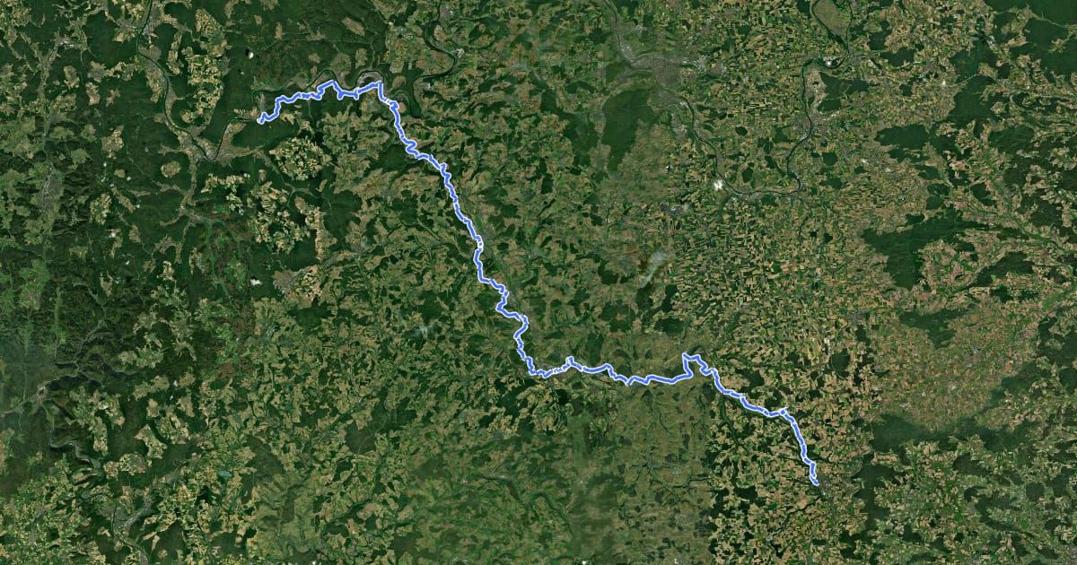 Маршрут Panoramaweg Taubertal на спутниковом снимке