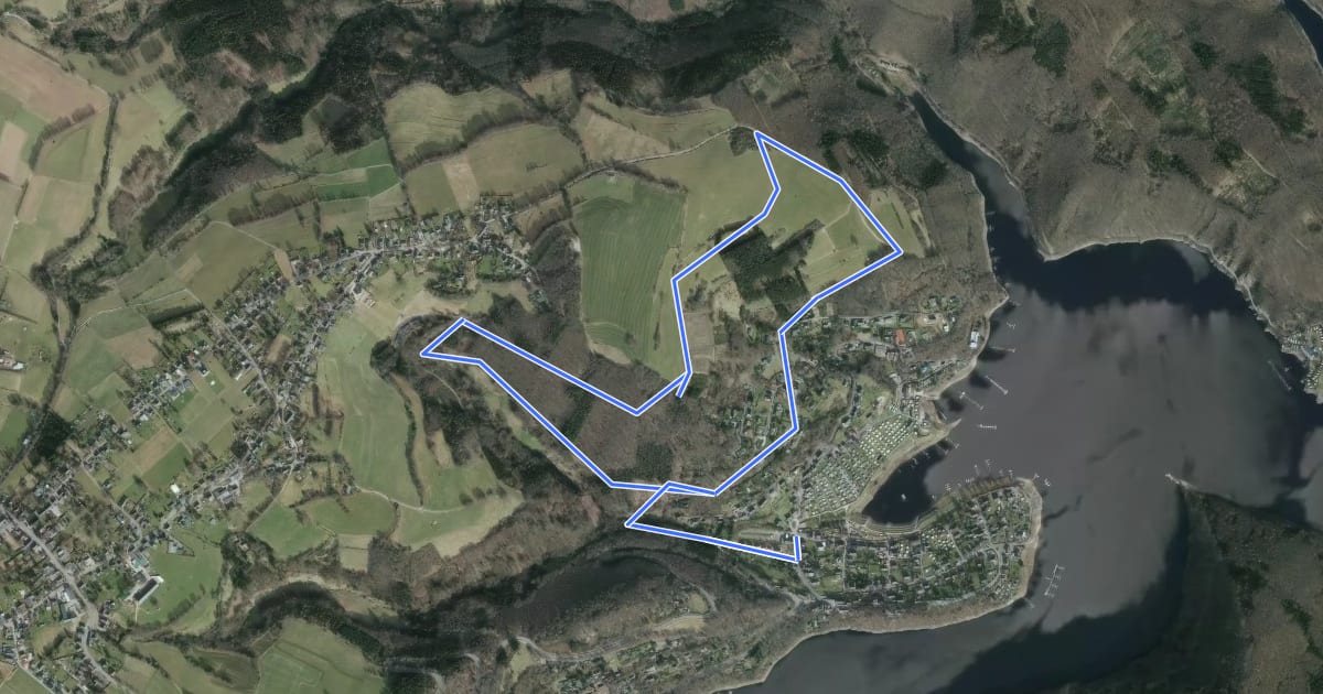 Маршрут Panoramaweg um den Gansberg на спутниковом снимке
