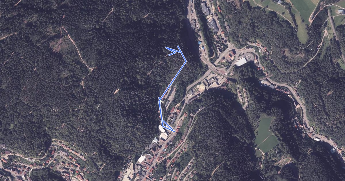 Маршрут Panoramaweg - Unterstadt на спутниковом снимке