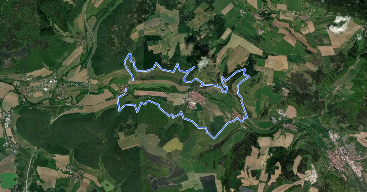 Маршрут Panoramaweg Vachdorf на спутниковом снимке