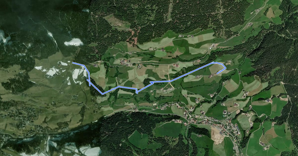 Маршрут Panoramaweg (Villnöß) - Sentiero Panorama (Funes) на спутниковом снимке