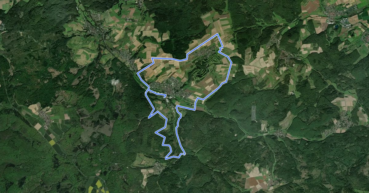 Маршрут Panoramaweg Waldsolms на спутниковом снимке