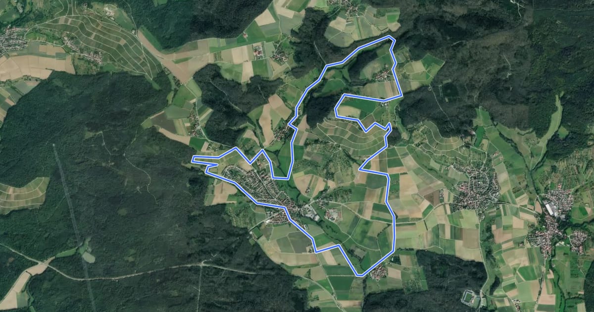 Маршрут Panoramaweg West на спутниковом снимке