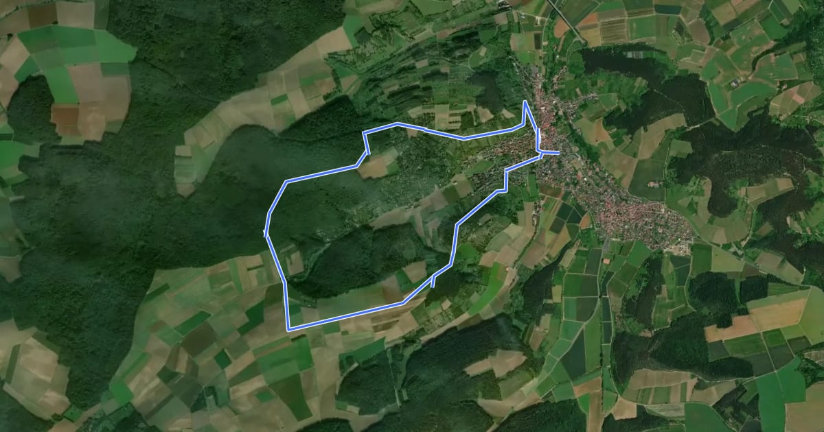 Маршрут Panoramaweg-West на спутниковом снимке