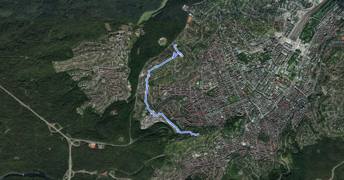 Маршрут Panoramaweg West на спутниковом снимке