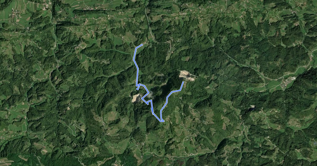 Маршрут Panoramska pot na Stolp ljubezni на спутниковом снимке