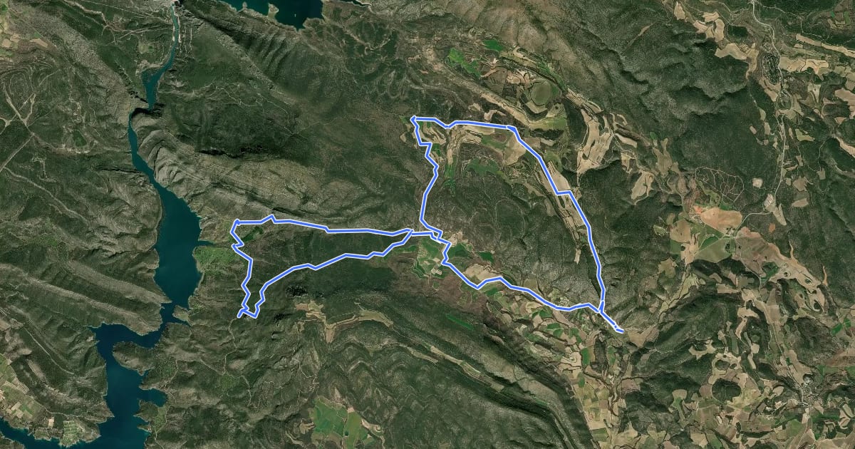 Маршрут Pantà de Santa Anna на спутниковом снимке