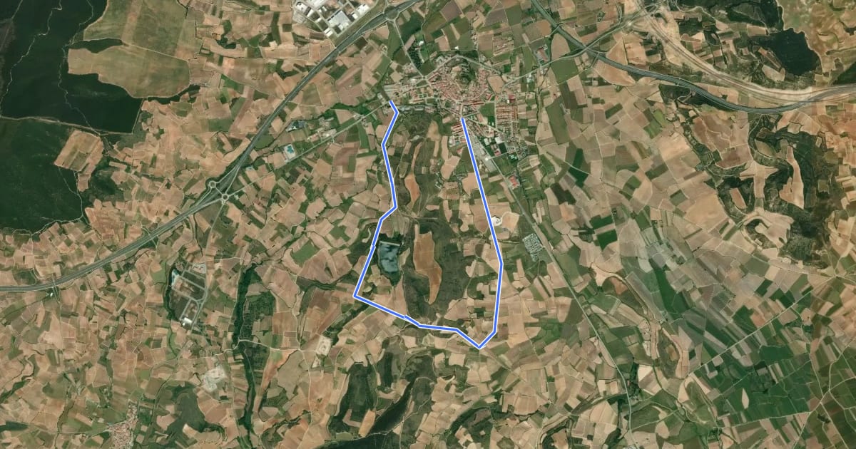 Маршрут Pantano de Valbornedo на спутниковом снимке