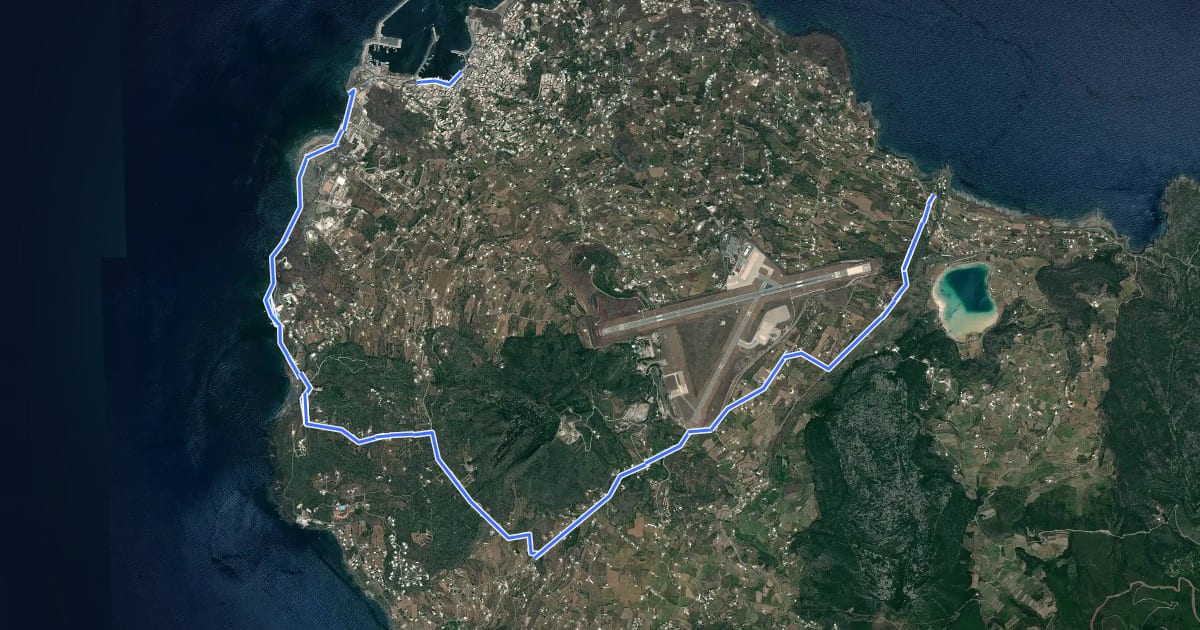 Маршрут Pantelleria (paese) - Mursía - Via dei Sési - Madonna delle Grazie - San Vincenzo на спутниковом снимке