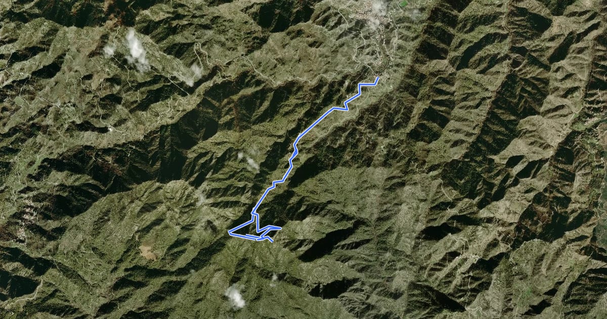 Маршрут Papoutsa EOKA Hideouts Trail на спутниковом снимке