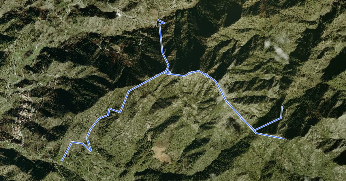 Маршрут Papoutsa Nature Trail на спутниковом снимке