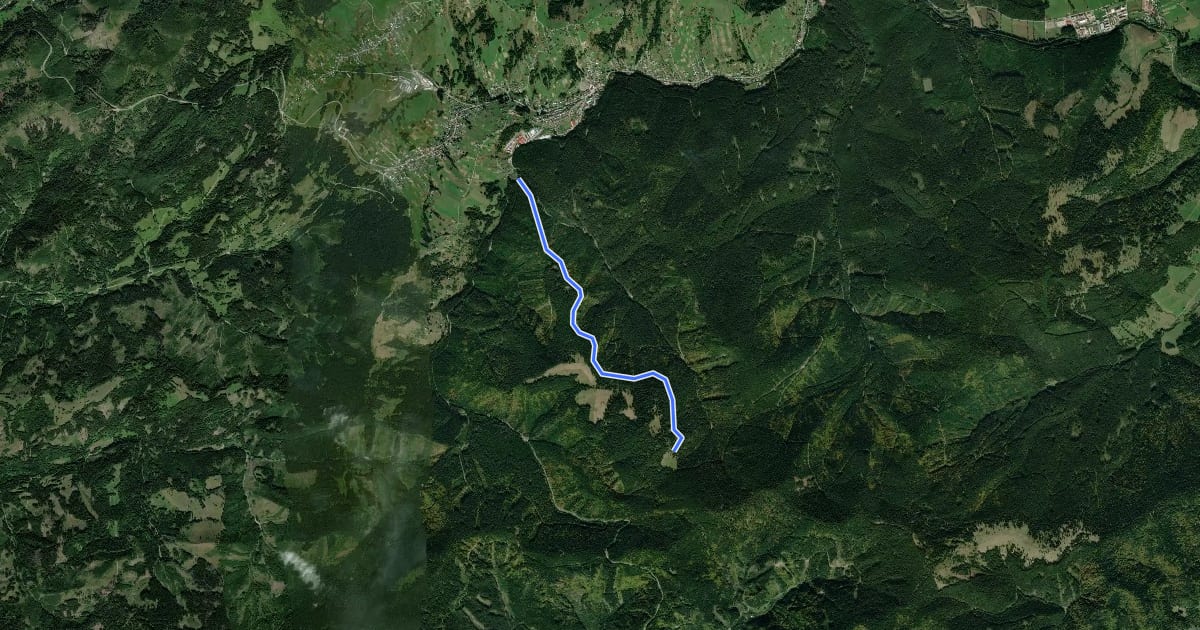 Маршрут Paráčsky trail на спутниковом снимке