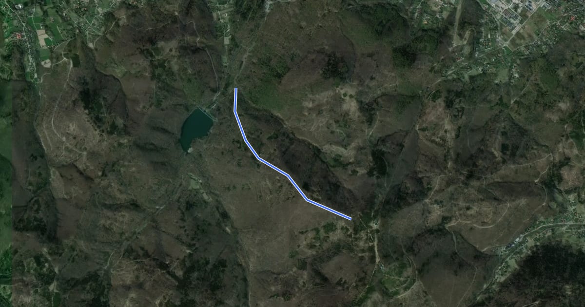 Маршрут Parów на спутниковом снимке