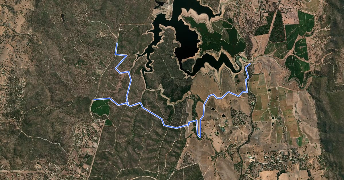 Маршрут Para Wirra Conservation Park Link на спутниковом снимке