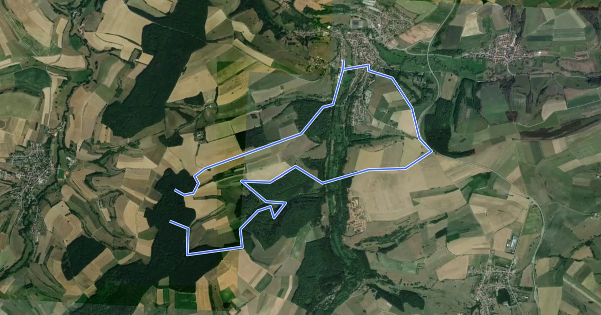 Маршрут Paradiesgartenweg на спутниковом снимке