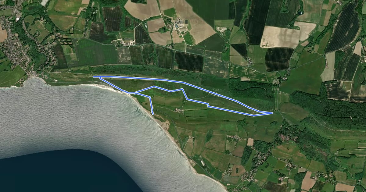 Маршрут Paradise on the Isle of Wight Butterfly Walk, Isle of Wight на спутниковом снимке