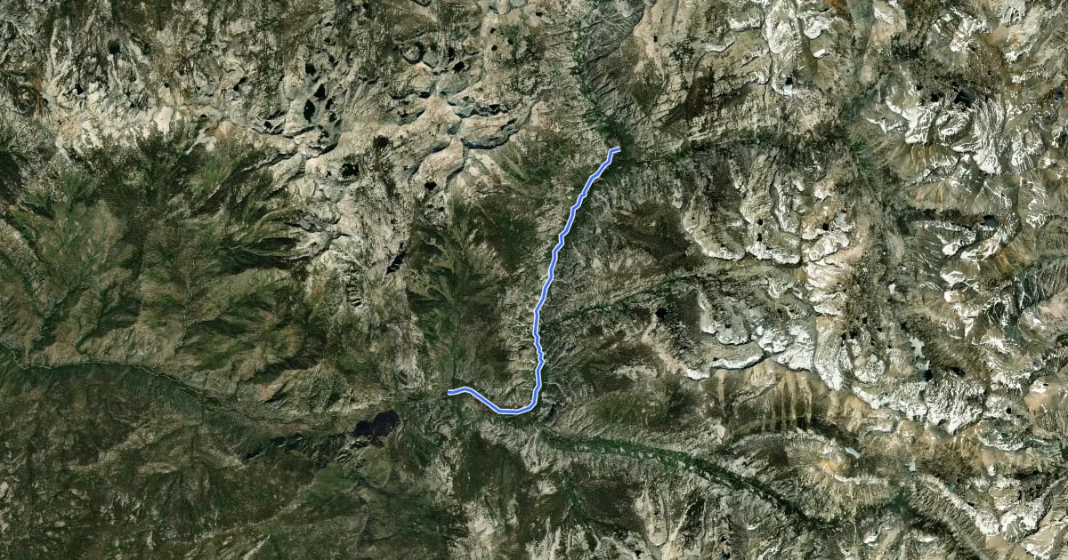 Маршрут Paradise Valley Trail на спутниковом снимке