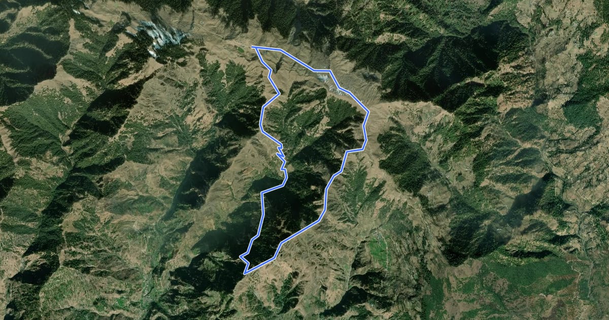 Маршрут Parashar Lake Loop на спутниковом снимке