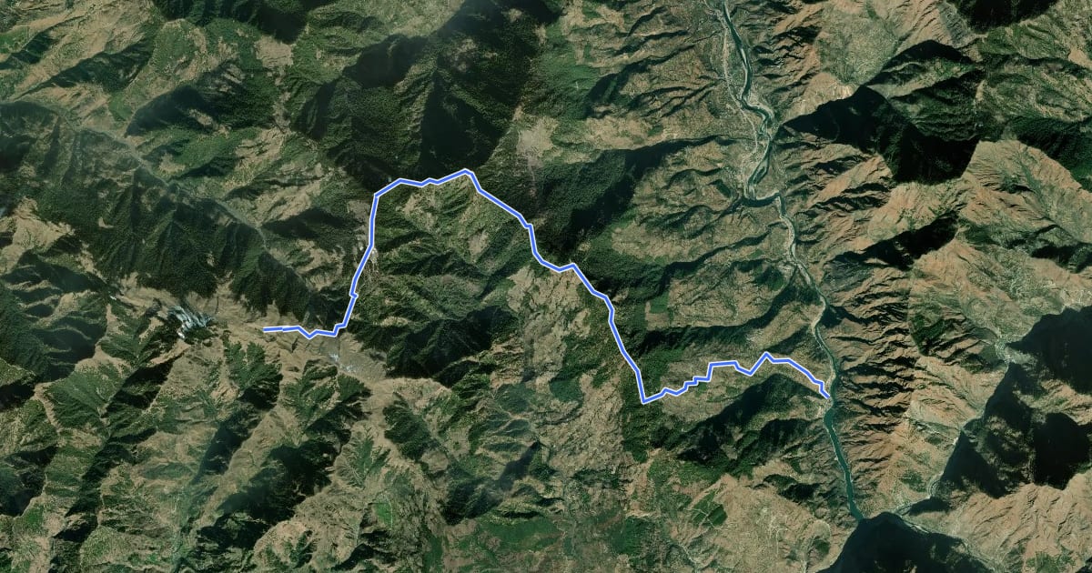 Маршрут Parashar Lake to Aut Via Tunga Maata Mandir на спутниковом снимке